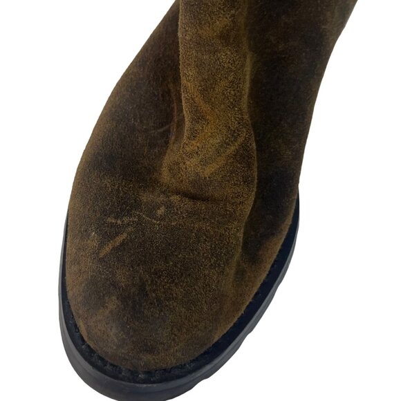 Adrienne Vittadini Leather Knee High Boots Womens Brown Size 6 M - Picture 6 of 10